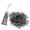 200Pkg. Pre-Bent applicator Tips 22 Ga. Dark Gray Etchants Dental PreBent Flow Dispensing Needle Etchants Tips