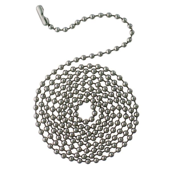 Commercial Electric 12 ft. Chrome Beaded Chain with Connector