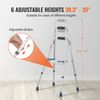 Folding Hemi Walker One Arm Mobility Walker for Senior & Adjustable Height