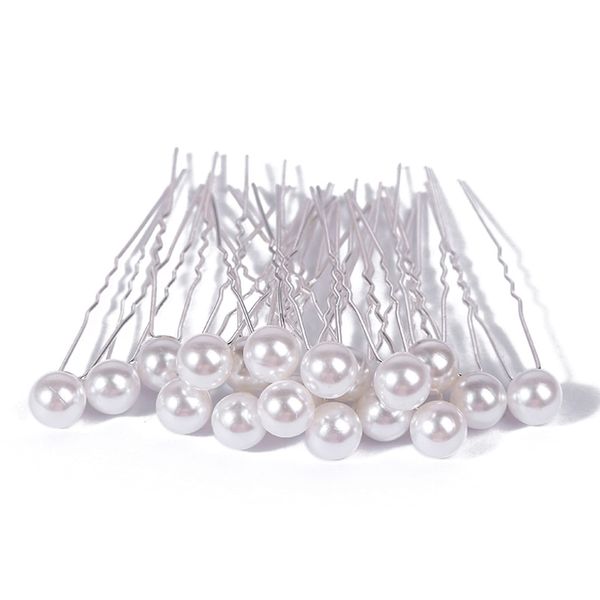 30 Pcs Pearl Hair Pins Wedding Bridal Flower Pins Rhinestone Hair Pins Hair Accessories for Bride Bridesmaid Women Girls Hair Style (Silver)