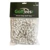 Step Down Golf Tees - Wooden Castle, Precision Height Golf Tees (White, 1")