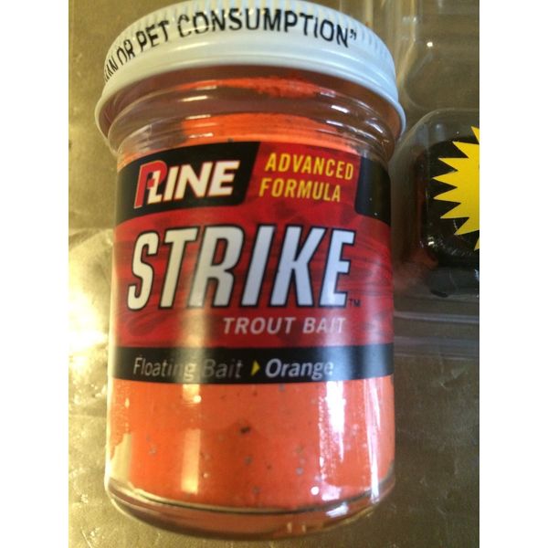 P-LINE ORANGE Trout Bait  1.75 OZ BIODEGRADABLE ADVANCED FORMULA
