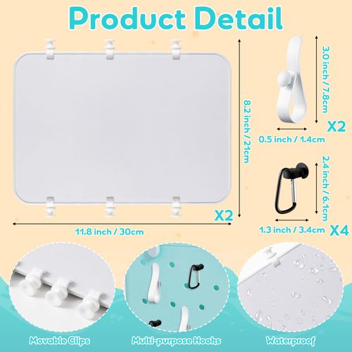 JAPBOR Divider Tray for Beach Bag - 8PCS Beach Bags Accessories Include Divider Trays Compatible, Hook, Key Holder, Insert Charm Organizer Saving Space for Organizing Simple Tote with Holes