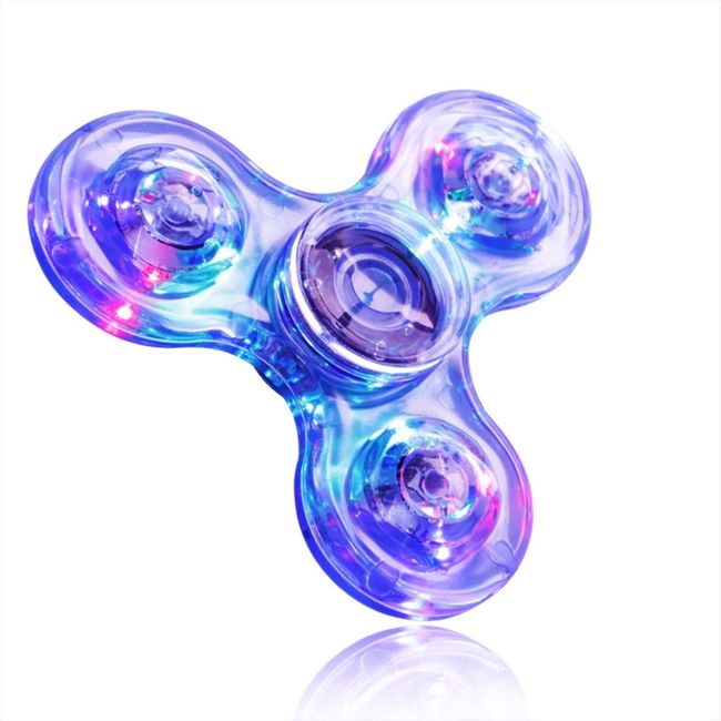 FIGROL LED Light Fidget Spinner, Light Fidget Finger Toy Hand Spinner -Stress Reduction and Anxiety Relief Hand Spinner for Children