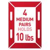 Command PH209-16NA Hanging Strips, White, Medium & Large