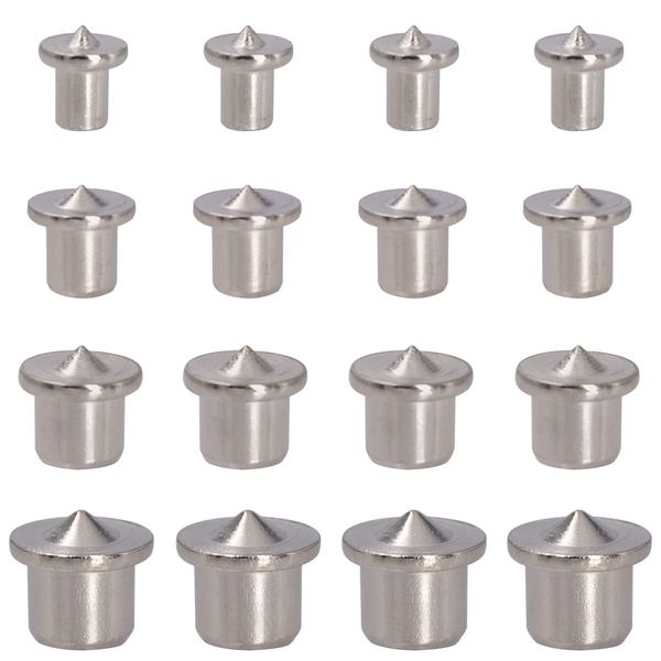 Gasea 16pcs Dowel and Tenon Center Set 6/8/10/12mm Drill Dowel Pin Centre Points Set for Accurate Drilling Proper Dowel or Tenon Placement