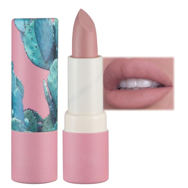 Matte Pale Pink Lipstick - Highly Pigmented, Smooth, & Waterproof, Shade 04