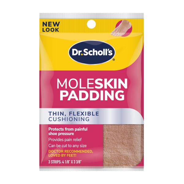 Dr. Scholl's Moleskin Padding 4-5/8 X 3-3/8-Inch 3 Ea