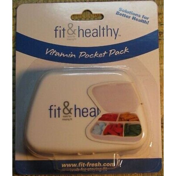 Fit&Healthy VITAMIN POCKET PACK Pill Organizer 5 Compartments Up to 60 Tablets