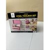 Steel Toolbox Set in Pink-6pc Complete Set-Members Mark