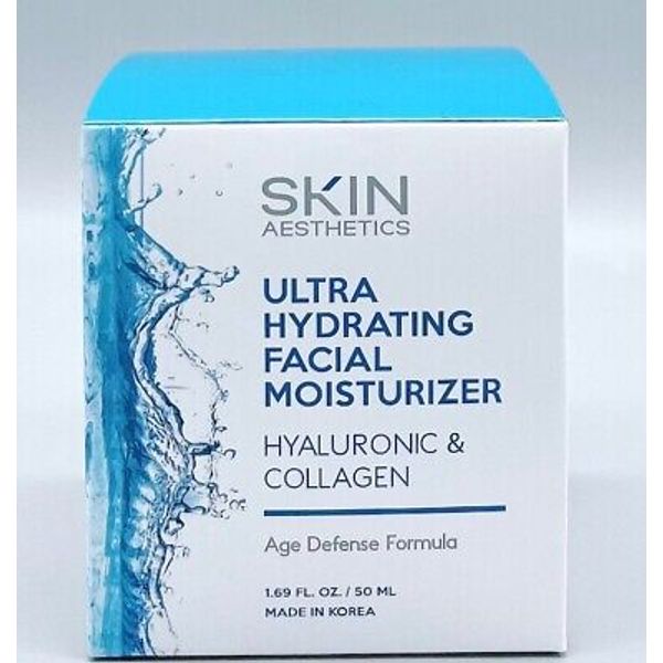 Skin Aesthetics Ultra Hydrating Facial Moisturizer Hyaluronic & Collagen 1.69 oz