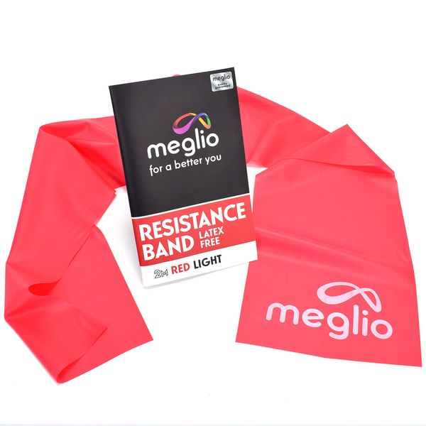 Meglio Resistance Bands for Men & Women - Latex Free Exercise Bands for Building Strength, Pilates Band for Fitness, Flexibility, Physiotherapy, Stretching & Yoga Bands | With Exercise Guide (2M)