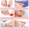 48 Pcs False Toenails with Glue - 12 Sizes Matte Short Fake Toe Nails Tip - Full Cover French Toe Nail - Square Artificial Fake Nude Art Toe Nail Tips - Short Nail for Women Girls Nail Art Decorations
