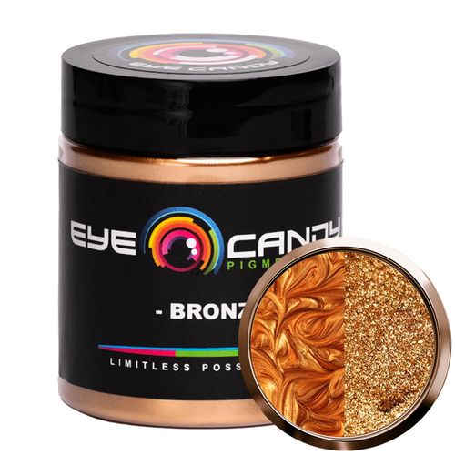 Eye Candy Premium Mica Powder Pigment Bronze (25g) Multipurpose DIY Arts and Crafts Additive | Woodworking, Epoxy, Resin, Natural Bath Bombs, Paint, Soap, Nail Polish, Lip Balm (Bronze, 25G)
