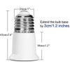 4 pack Light Bulb Socket Extender E26/27 Screw-In Adapter 3cm1.4" Extension Base