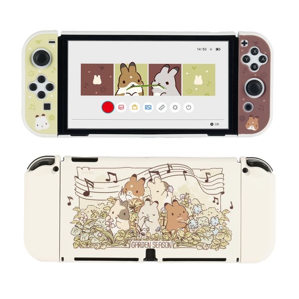 GeekShare Cute Protective Case for Switch OLED Slim Cover Case Hard PC Protective Shell Compatible with Switch OLED - Team Timothy