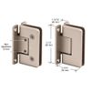 Satin Nickel Pinnacle 337 Series Adjustable Wall Mount 'H' Back Plate Hinge
