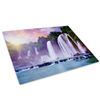 Colourful Waterfall Sunrise Glass Placemat Kitchen Table Worktop Saver Protector