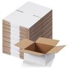 40 Pack 8X8x4 White Shipping Boxes Sturdy Recyclable Cardboard For Packing