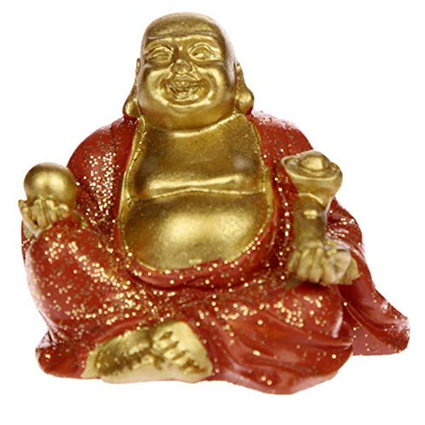 HoitoDeals Random Colour Lucky Glitter Mini Collectable Figurine Buddha For Decoration