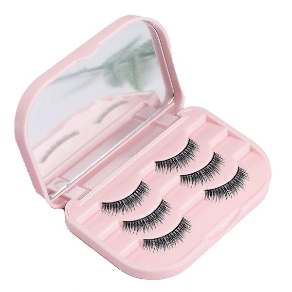 False Eyelash storage box with mirror - Travel case for fake lashes - can easy fit in a handbag - Eye lash organiser - Can store 6 lashes