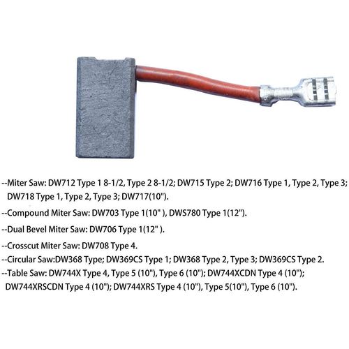 Carbon Motor Brushes Compatible for Dewalt DW718 / DWS780 / DW717XPS Miter Saw, Replacement Part for Power Tools