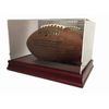 Executive Octagon Wood Base Football Display Case - Cherry