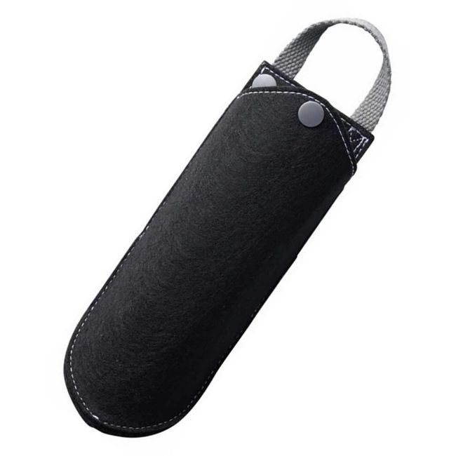 Megan 209901 Glasses Case, Lightweight, Compact, Vertical Type, Hanging, Semi-Hard, Urethane, Felt Material, Stylish, Black, SuRE (Sustainable, GRS Certified, Recycled Material)