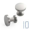 FILTA Brushed Nickel Cabinet Knobs,10 Pack Single Hole Drawer Pulls Round Kitchen Cabinet Handles,Stylish Drawer Knobs Dresser Pulls for Bathroom Cabinets
