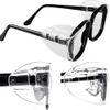 [XIXIAN] Hay Fever Glasses Size, Dustproof, Pollen Protection, Side Shield Wings for Metal Frame Protective Glasses [4 Pieces] L/S (L)