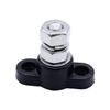 3/8" Stainless Steel Power & Ground Insulated Stud Junction Post (Red & Black)