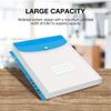 KAV A4 Punched Pockets Plastic Document Wallets - Expandable Clear Plastic File Folder - Convenient Snap Button - Top Opening Document Sleeves - 12 Pack Assorted Colours