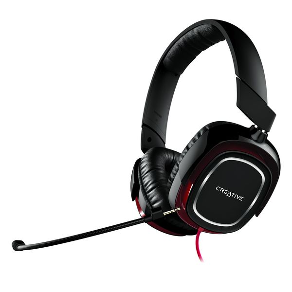 Creative Labs Draco HS880 Binaurale Diadema Negro, Rojo auricular con micrófono