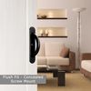 AlloyTech Pocket Door Pull Swivel Handle with Concealed Hardware and Quick Install Kit (Install Kit, Black)