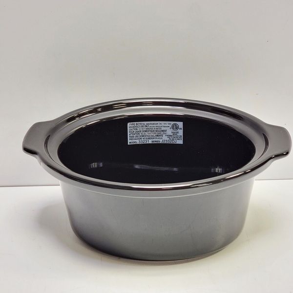 NEW ORIGINAL OEM OVAL INSERT DISH BOWL - Hamilton Beach CrockPot Model 33231