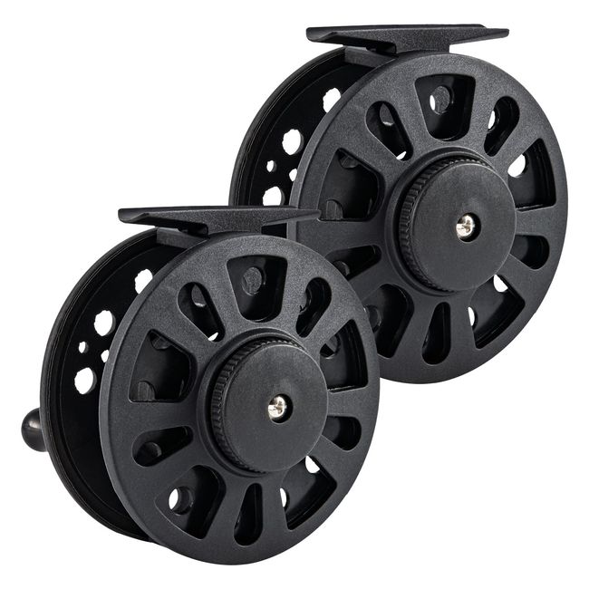 Goture Fly Reel Spool, Left & Right Interchangeable, Ultra Lightweight, ABS, Large Arbor, Fly Reel Spool, Reel Parts, Beginner, Control Fishing Site Model, Fly Fishing Reel 5/6, Set of 2