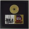 Cd Frame for Cd Disc and Double Booklet Frame Featuring a Black Mat Design and Solid Wood Black Frame