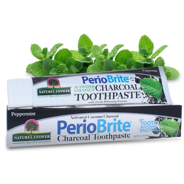 Natura's Answer PerioBrite Natural Toothpaste Charcoal Peppermint 113.4g