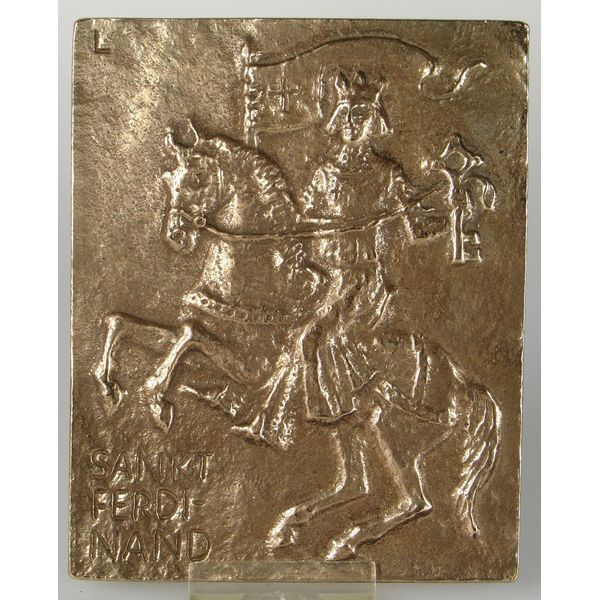 Bronze Relief Holy Ferdinand 13 x 10 CM