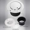TOTMOX 150mm Round Adjustable Air Vent Grille ABS Plastic White