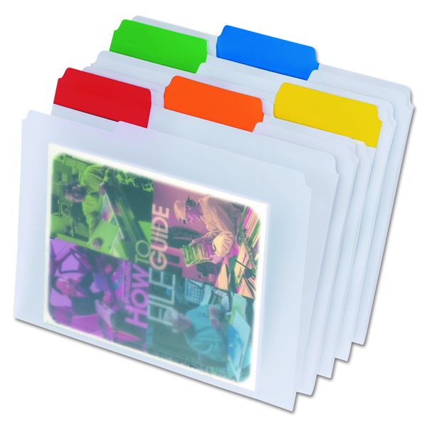 Pendaflex Poly File Folders, Letter size, Assorted (55702), 12.39 x 9.99 x 1.99 inches, 25 per box