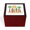 CafePress Surf Boards Beach Memory Keepsake Jewelry Box, 5"x5"x3.75"