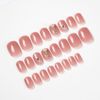 24pcs Pearl Decoration Dyed Design Reddish Brown Cute Japanese Dress False Claws