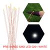 C0201W 10pcs Pre-wired SMD LED 0201 Bright White micro Copper Wire LED Lights