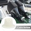 X AUTOHAUX 12cm 4.72" Marine Steering Shift Cable Boot Protective Bellows White