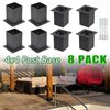 8 PACK 4x4 Post Base Kit Metal Post Brackets for Wood & Concrete Installations