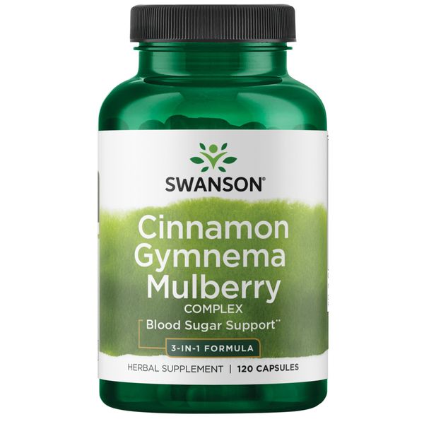 Swanson Cinnamon Gymnema Mulberry Complex 120 Capsules