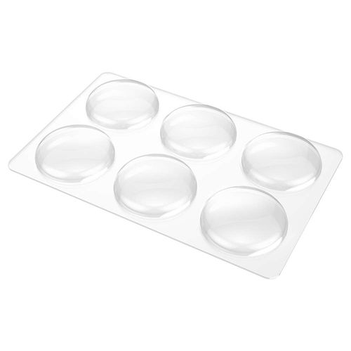 Door Knob Wall Shield, 6PCS Transparent Round Soft Rubber Guard Door Stopper Wall Protector Silencer, Stronger Self Adhesive Wall Door Handle Bumper (Small Round 1.57" 6PCS, Clear)