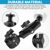 Adjustable Angle Clamp Bracket Aluminum RV Pole Mount with Adapter for Starlink(Color:Black)