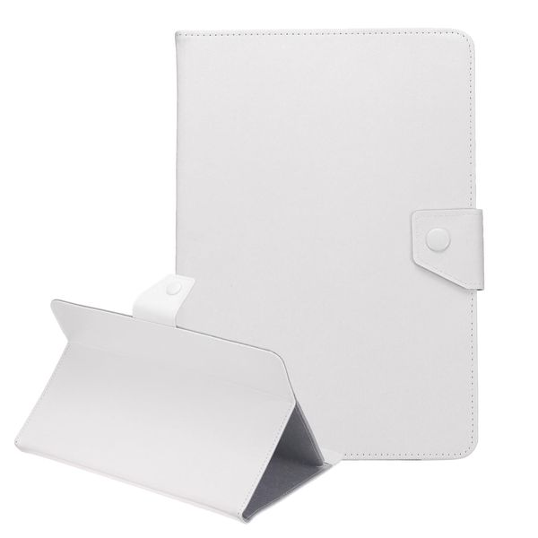 sourcing map Universal 10.1 Inch Tablet Case, Protective Folio PU Leather Shell Case for 10.1-10.5 Inch Touchscreen Tablet, White